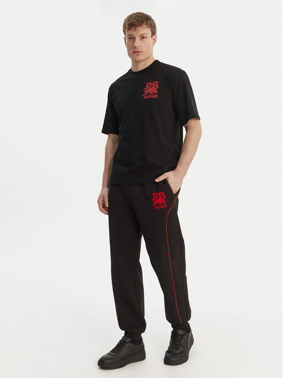 HUGO HUGO Tricou Delel_RB 50564572 Negru Relaxed Fit