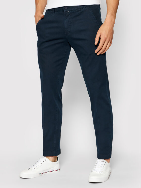 Marc O'Polo Marc O'Polo Pantaloni chino B21 0108 10064 Bleumarin Tapered Fit