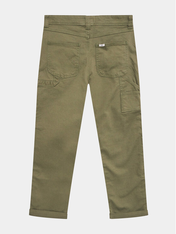 Lee Lee Hlače iz tkanine Carpenter LEE0019 Zelena Regular Fit