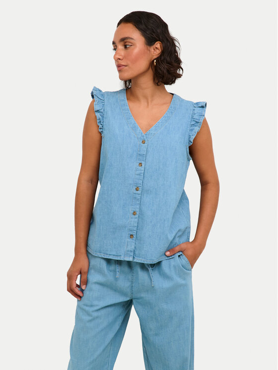 Kaffe Kaffe Blúz Louise 10508521 Kék Regular Fit