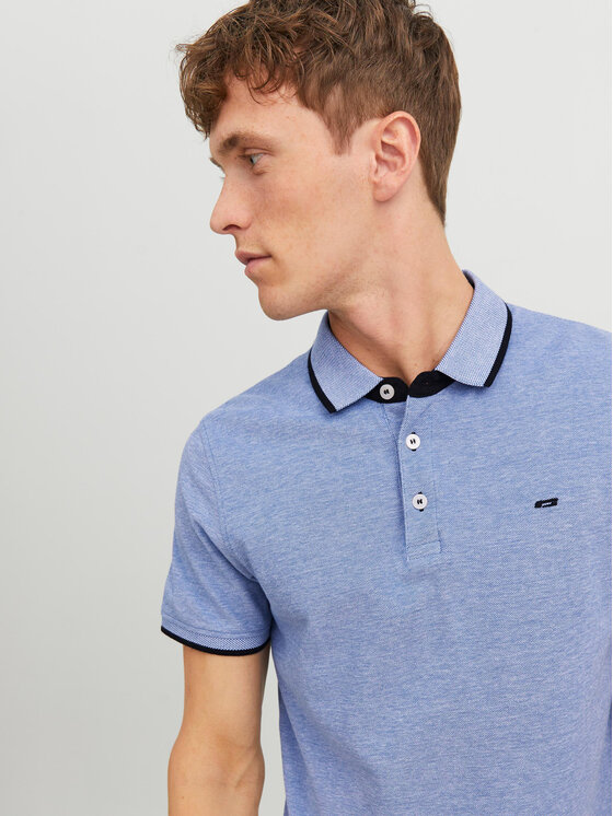 Jack&Jones Jack&Jones Polokošeľa Paulos 12136668 Modrá Slim Fit