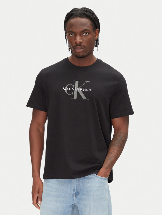 Calvin Klein Jeans Tričko Hero Monologo LV04RB862G Čierna Regular Fit