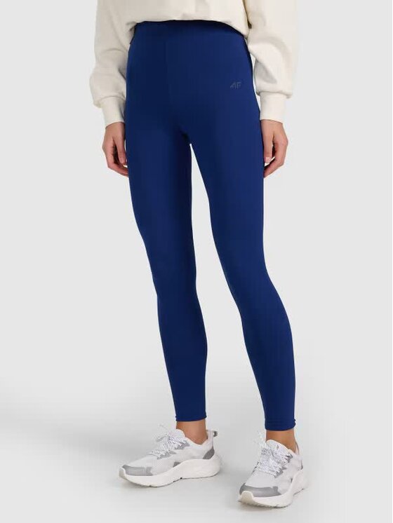 4F 4F Legginsy 4FWMM00TTIGF195-031S Granatowy Slim Fit