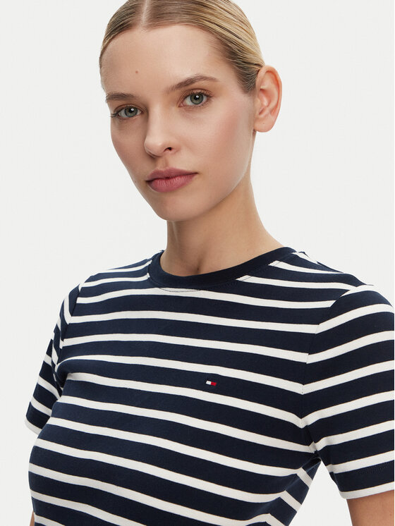 Tommy Hilfiger Tommy Hilfiger T-Shirt New Cody WW0WW40587 Granatowy Slim Fit