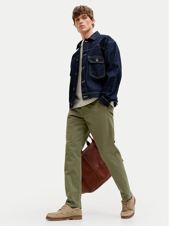 Jack & Jones Jack & Jones Chinosy Kane 12268490 Zielony Regular Fit