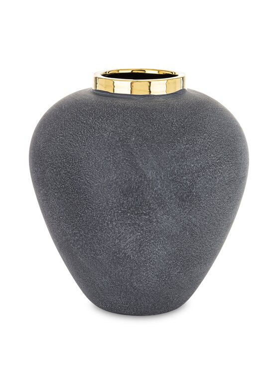 MIAhome MIAhome Wazon ceramiczny 27x22x22 cm MEIKO - II Szary