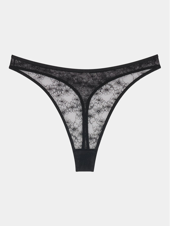 Triumph Triumph Siaurikės Bright Spotlight High Leg string 10216476 Juoda