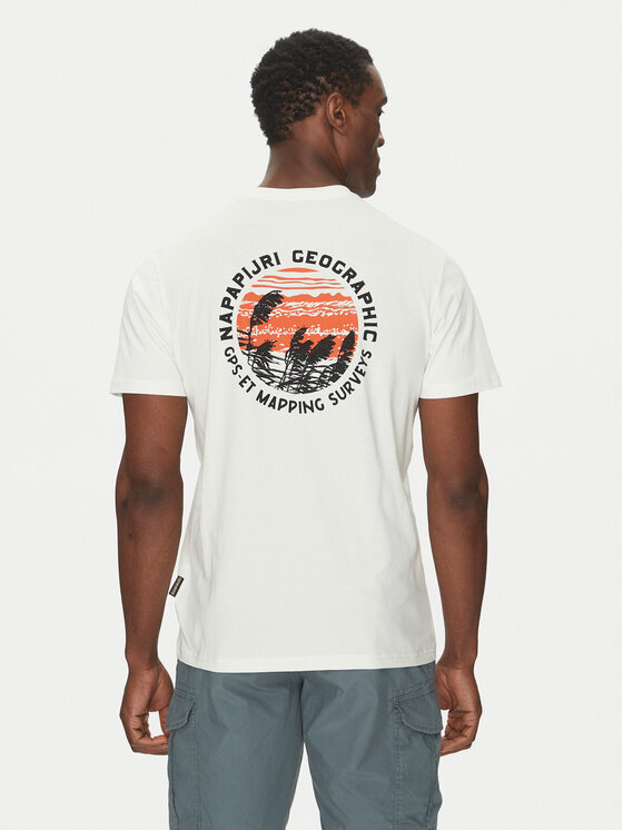 Napapijri Napapijri T-shirt S-Vignoni NP0A4ILX Écru Regular Fit