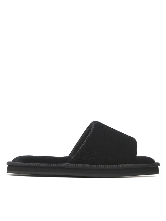 calvin klein chaussons slipper flatform sandal vel hw0hw01540 noir