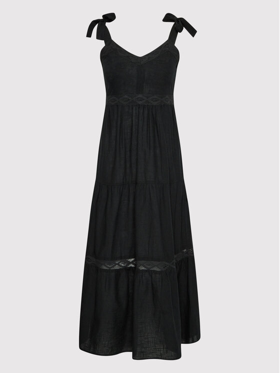 Brave Soul Brave Soul Sommerkleid LDRW-569LEILA Schwarz Relaxed Fit