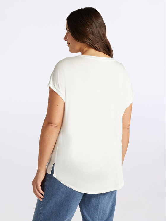Fiorella Rubino Fiorella Rubino T-shirt G613L708232N011 Bianco Regular Fit