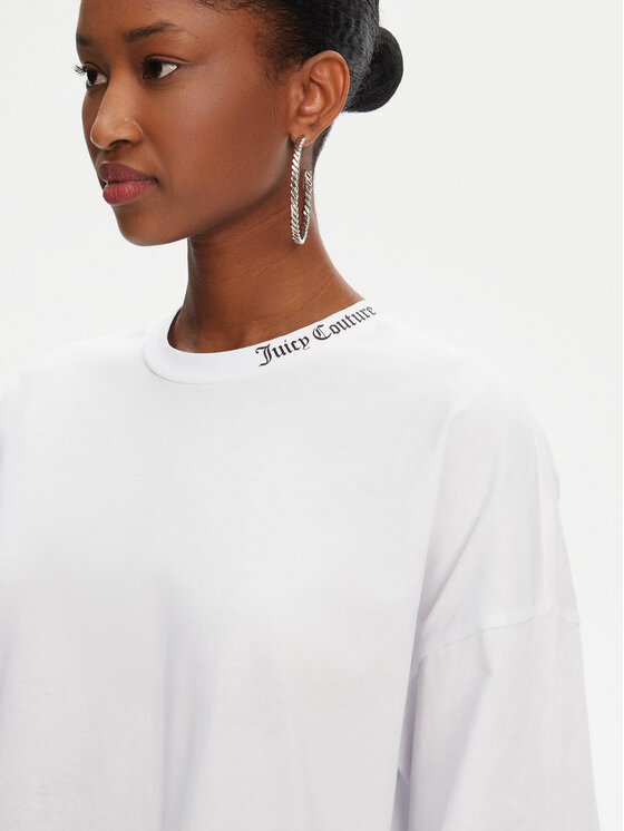 Juicy Couture Juicy Couture Тишърт Boyfriend JCTES09 Бял Relaxed Fit