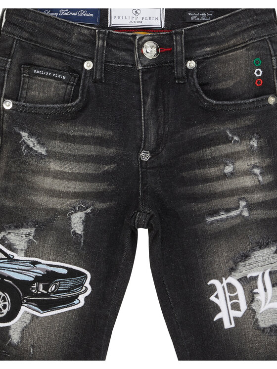 PHILIPP PLEIN PHILIPP PLEIN Pantaloncini di jeans 28125 Grigio Basic Fit