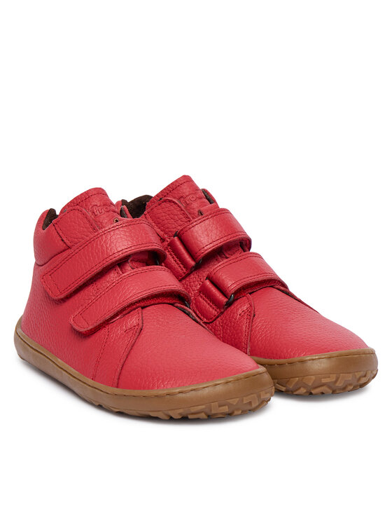 Froddo Froddo Kotníková obuv Barefoot Winter Furry G3110263-7 S Červená