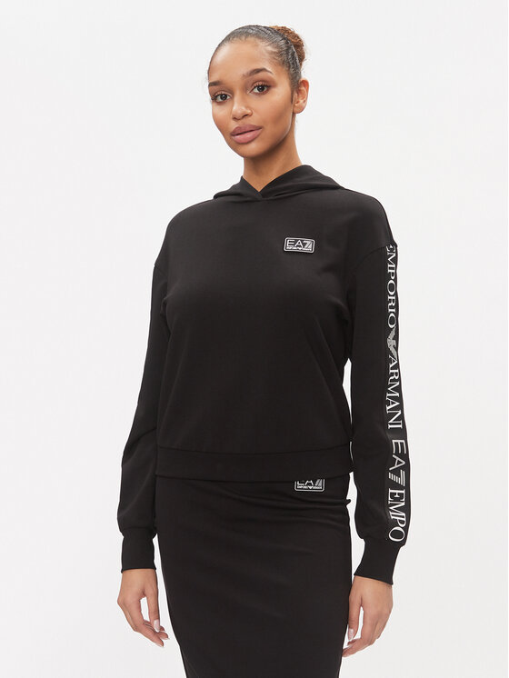 EA7 Emporio Armani Bluză 3DTM32 TJKWZ 1200 Negru Regular Fit