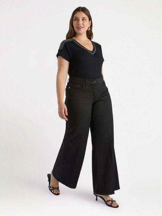 Fiorella Rubino Fiorella Rubino Pantaloni di tessuto P735T005106N033 Nero Over Fit