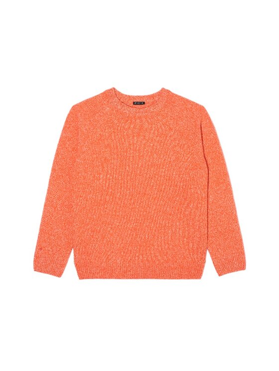 B SIDES B SIDES Sweter DARWIN Pomarańczowy Regular Fit