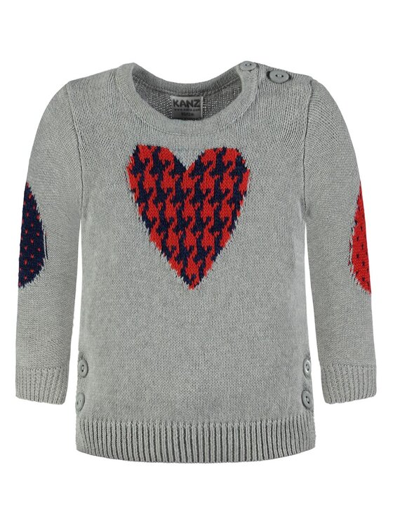 Kanz Kanz Sweter 1723037-8210 Szary Basic Fit