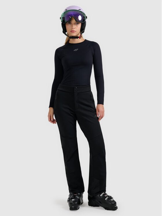 4F 4F Pantaloni da sci 4FWAW25TFTRF0943-20S Nero Slim Fit