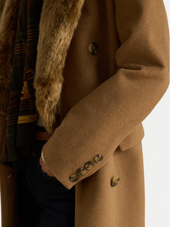 LAUREN RALPH LAUREN LAUREN RALPH LAUREN Vilnonis paltas 297P23450001 Šviesiai ruda Oversize