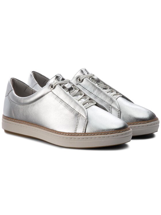 Tommy Hilfiger Sneakers Metallic City Sneaker FW0FW03359 Silberfarben Modivo