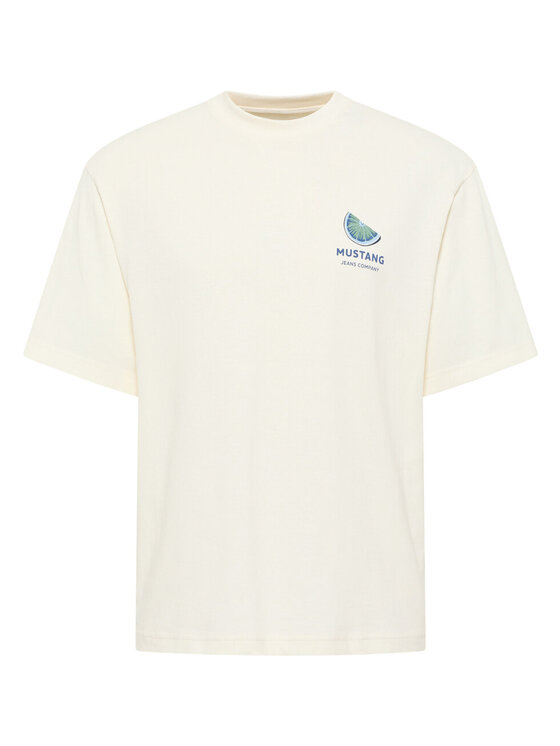 Mustang Mustang T-shirt ALVARADO Beige Loose Fit