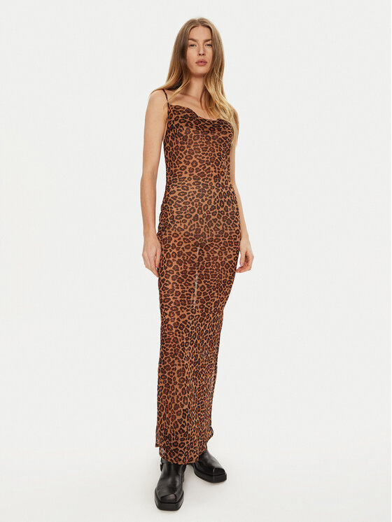 One Teaspoon One Teaspoon Лятна рокля 26654 Кафяв Slim Fit