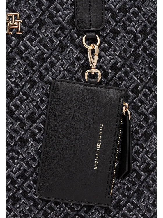 Tommy Hilfiger Tommy Hilfiger Σάκος TH ICON SATCHEL JACQUARD Μαύρο