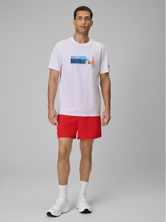 4F 4F T-Shirt BEACHWEAR Biały Regular Fit