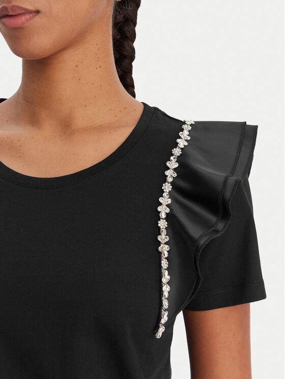 Fracomina Fracomina Μπλουζάκι FR26ST3039J40001 Μαύρο Regular Fit