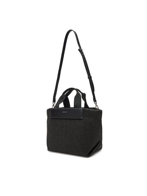Calvin Klein Calvin Klein Τσάντα Ck Raffia Small Tote Crossbody K60K613026 Μαύρο