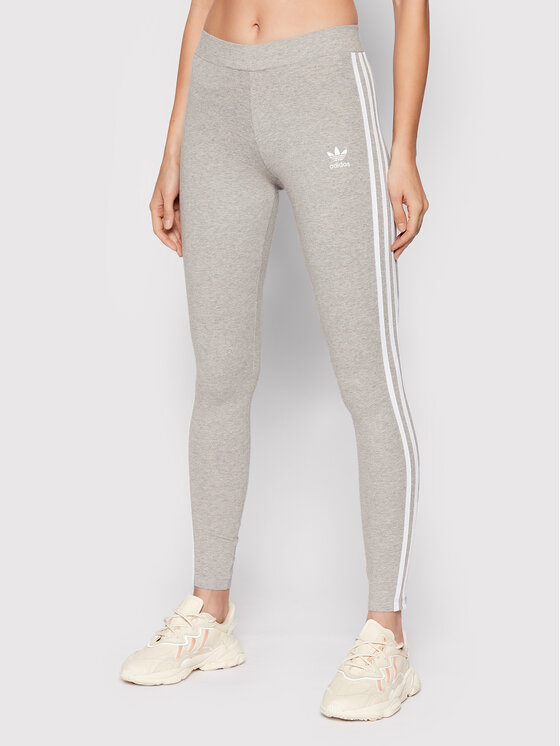adidas Leggings 3 Stripes HD2349 Grigio Slim Fit • Modivo.it