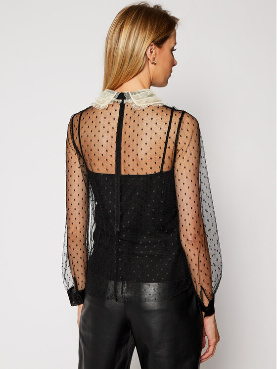 Red Valentino Red Valentino Bluză VR3AB03Q Negru Regular Fit