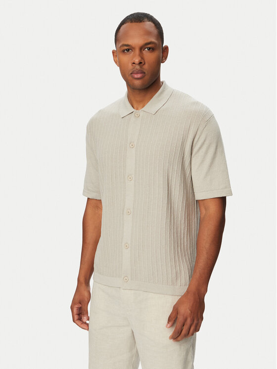 BOSS BOSS Krekls Amicino 50558725 Bēšs Regular Fit