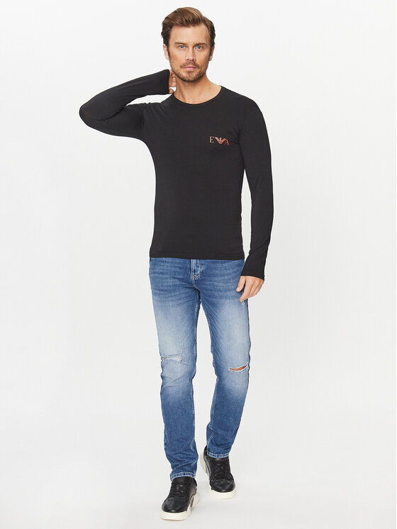 Emporio Armani Underwear Emporio Armani Underwear Longsleeve 111023 3F715 00020 Czarny Regular Fit