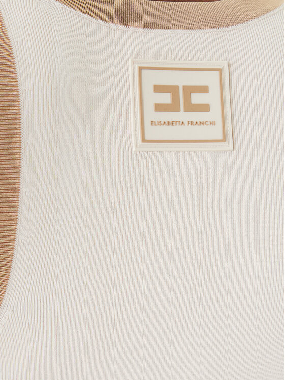 Elisabetta Franchi Elisabetta Franchi Marškinėliai TK-71S-61E2-V270 Smėlio Regular Fit