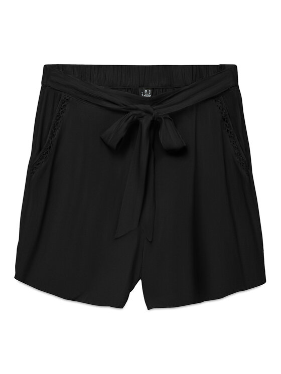 Vero Moda Vero Moda Bavlnené šortky Menny 10323630 Čierna Regular Fit