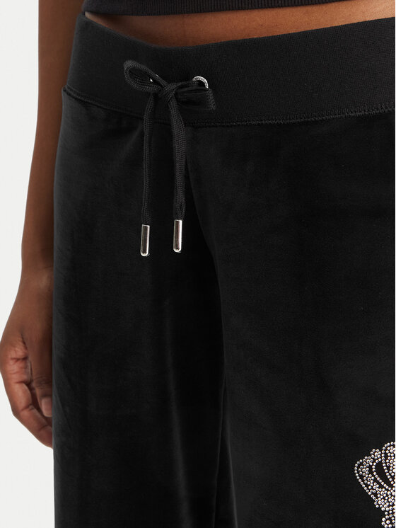 Juicy Couture Juicy Couture Jogginghose Gothic Crown JCBBJ126806 Schwarz Straight Leg