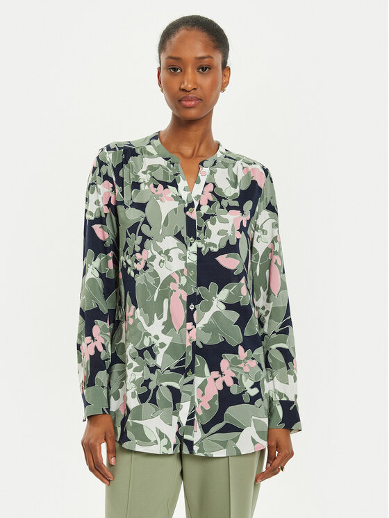 Olsen Olsen Πουκάμισο 12001907 Πράσινο Regular Fit
