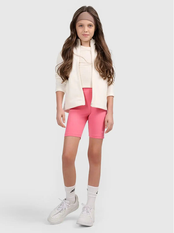 4F 4F Legginsy 4FJWSS26TSTIF028 Różowy