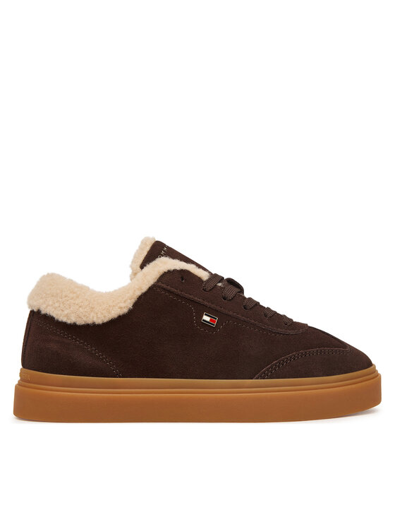 Tommy Hilfiger Tommy Hilfiger Laisvalaikio batai Th Chic Cupsole Wl FW0FW09597 Tamsiai ruda