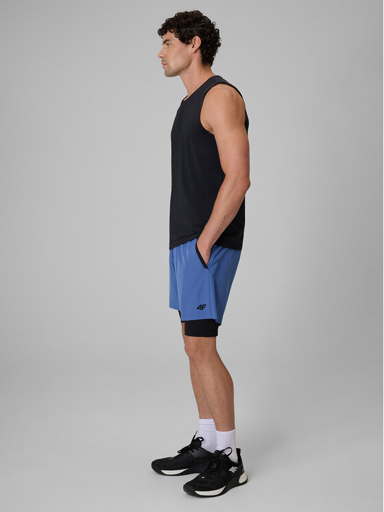 4F 4F Szorty sportowe CORE SYSTEM Niebieski Regular Fit