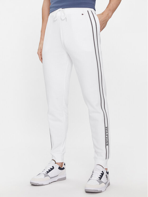 Tommy Hilfiger Tommy Hilfiger Долнище анцуг UM0UM03198 Бял Regular Fit
