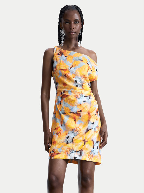Desigual Desigual Rochie de vară Sol 26SWVW50 Galben Slim Fit
