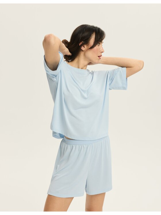 Esotiq Esotiq Szorty materiałowe 43516 Niebieski Loose Fit