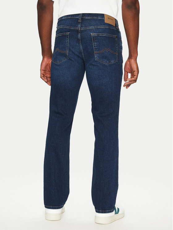 Jeans Mustang Uomo Tramper Straight - Regular Fit, Vita Media, Cotone Elastico