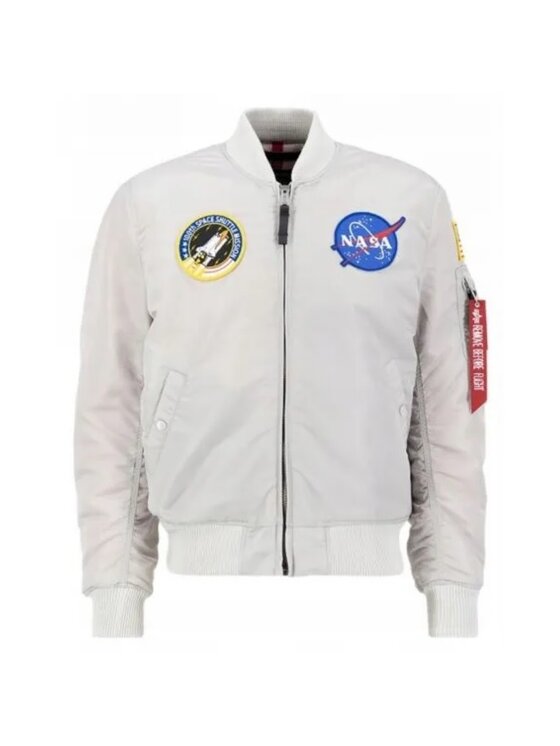 Alpha Industries Alpha Industries Bunda bomber MA-1 VF NASA 166107 Šedá Regular Fit