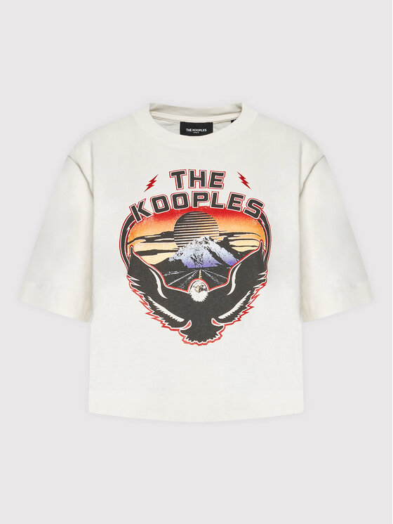 The Kooples The Kooples T-Shirt FTSC24022K Beżowy Relaxed Fit