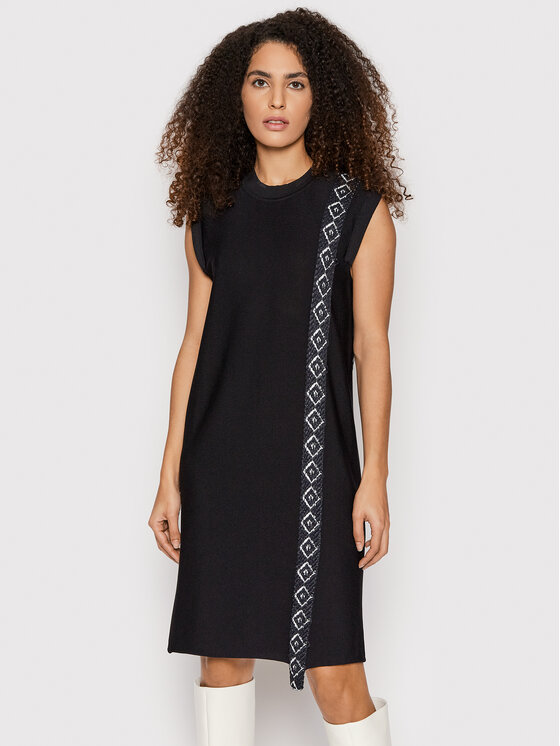 Liviana Conti Rochie tricotată F2SA70 Negru Regular Fit Conti imagine noua