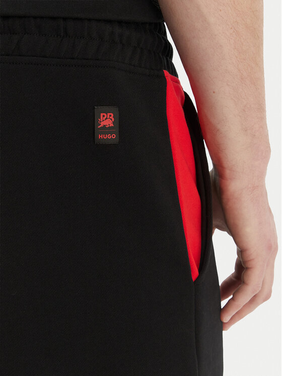 HUGO HUGO Auduma šorti Despen_RB 50559712 Melns Relaxed Fit
